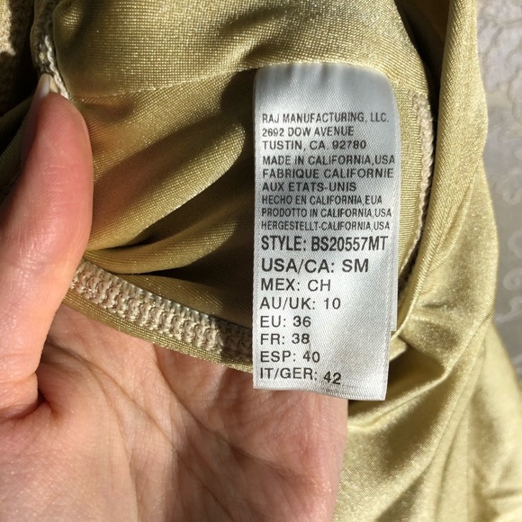 BASTA SURF HIGH LEG EYE MAILLOT SOLID ONE-PIECE SWIMSUIT small - Picture 10 of 10